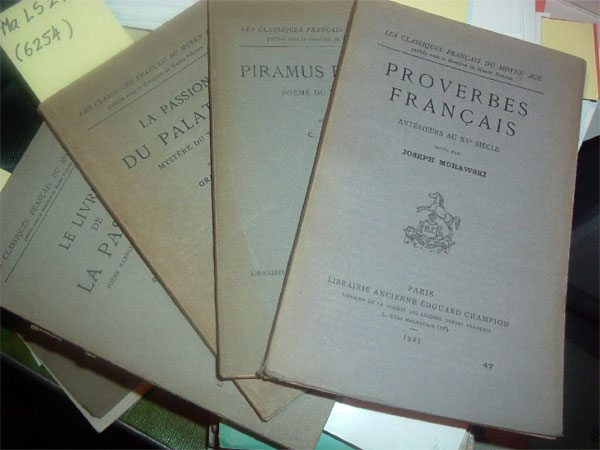 Volumi di letteratura francese conservati nel Fondo Oreste Macrí 